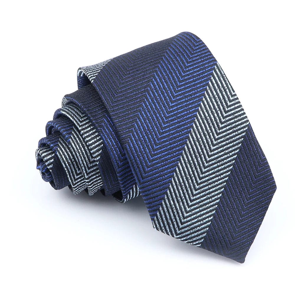 ZONFAZ Fashion Striped Silk Ties 6cm Width