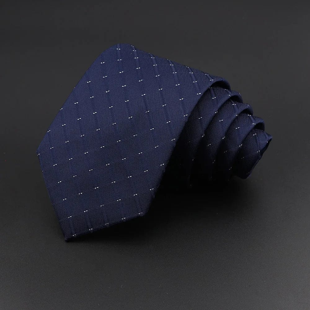 ZONFAZ Classic Silk Plaid Ties for Men Formal Business Striped Tie 8cm Width