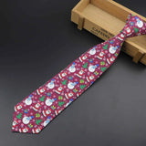 ZONFAZ Christmas Fashion Classic Ties Cotton Xmas Santa Claus Snowflake Snowman Necktie