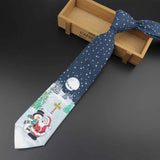 ZONFAZ Christmas Fashion Classic Ties Cotton Xmas Santa Claus Snowflake Snowman Necktie