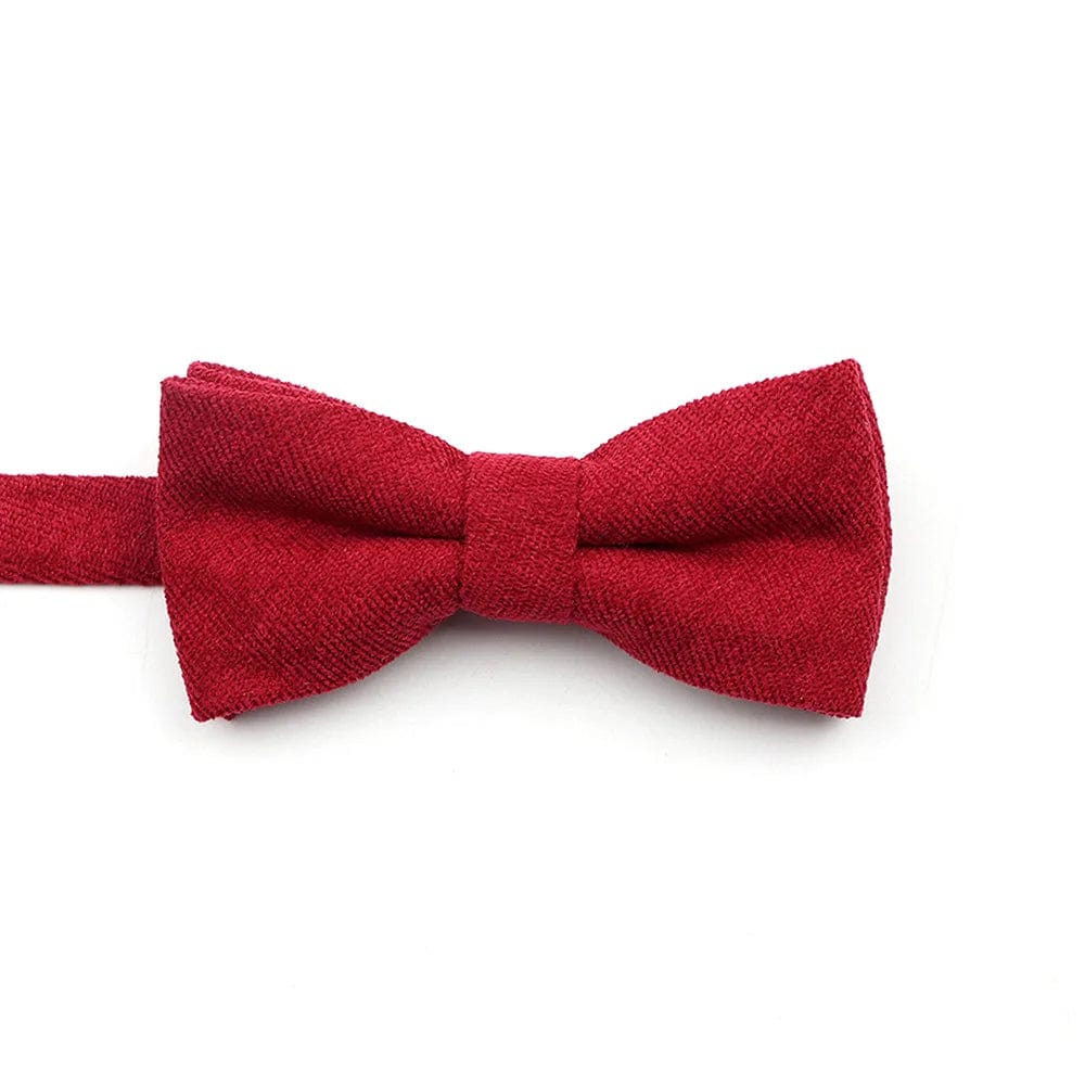 ZONFAZ Macarons Solid Color Bow Tie Super Soft Suede Bowtie