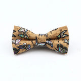 ZONFAZ Floral Cork Wood Bow Ties For Adult Child