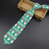 ZONFAZ Christmas Fashion Classic Ties Cotton Xmas Santa Claus Snowflake Snowman Necktie