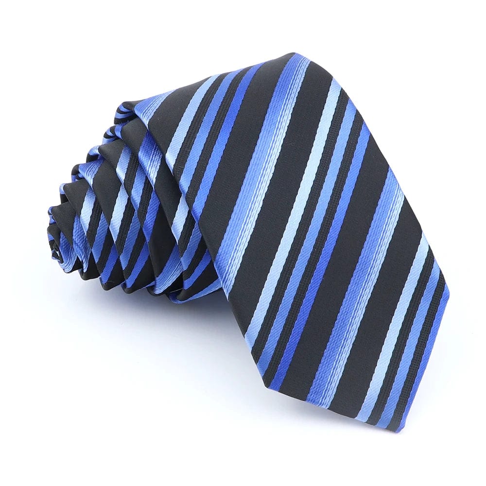 ZONFAZ Fashion Striped Silk Ties 6cm Width