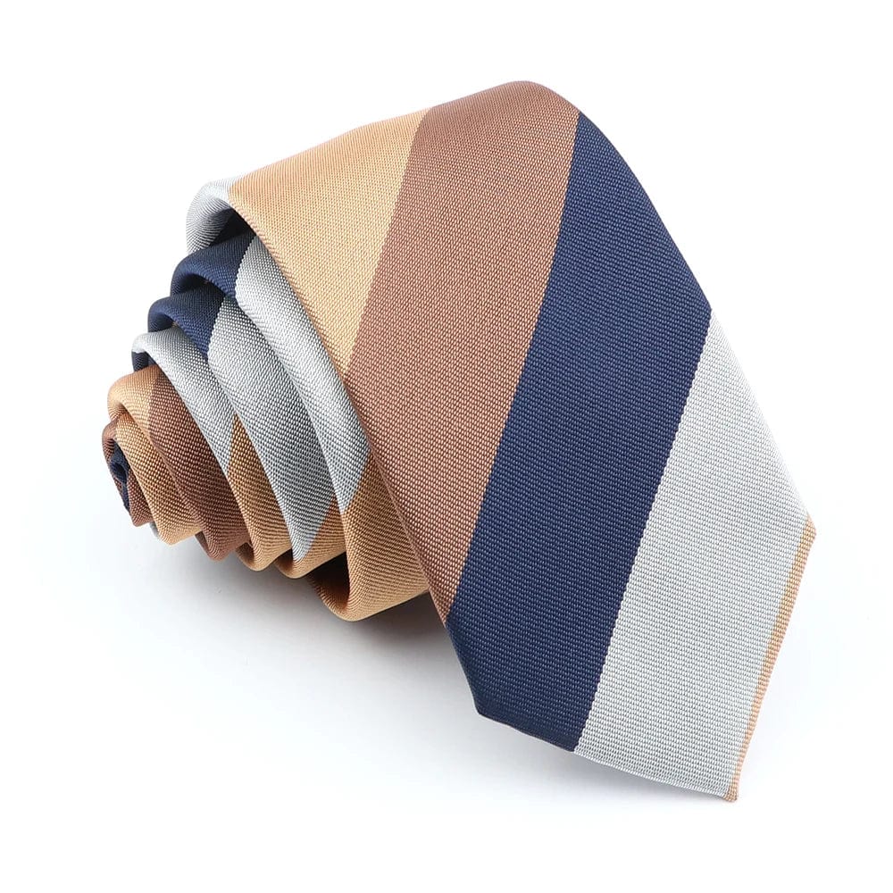 ZONFAZ Fashion Striped Silk Ties 6cm Width