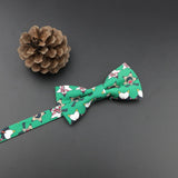 ZONFAZ Christmas Cotton Bow Tie for Adults Kids Xmas Santa Claus Snowflake Printed Butterfly Party Festival Gift