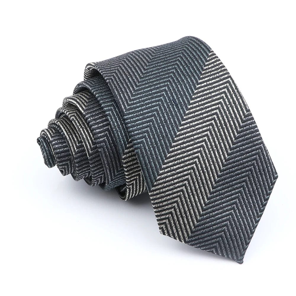 ZONFAZ Fashion Striped Silk Ties 6cm Width