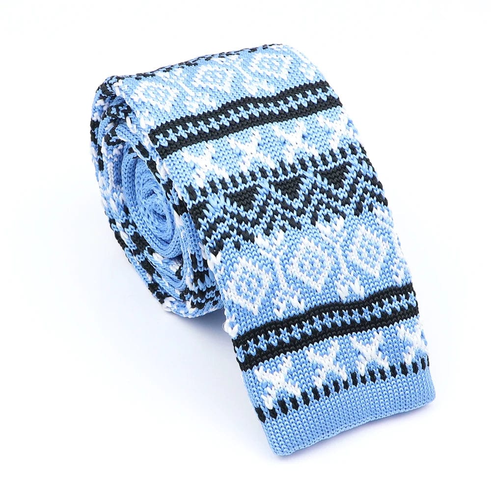 ZONFAZ Novelty Knitted Ties for Men Warm Woven Skinny Necktie