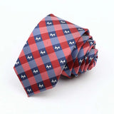 ZONFAZ Fashion Silk Necktie For Men Business Formal Jacquard Striped Skinny Tie