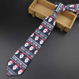 ZONFAZ Christmas Fashion Classic Ties Cotton Xmas Santa Claus Snowflake Snowman Necktie