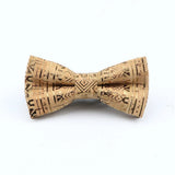 ZONFAZ Floral Cork Wood Bow Ties For Adult Child