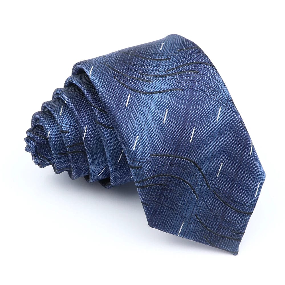 ZONFAZ Fashion Striped Silk Ties 6cm Width