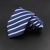 ZONFAZ Classic Silk Plaid Ties for Men Formal Business Striped Tie 8cm Width