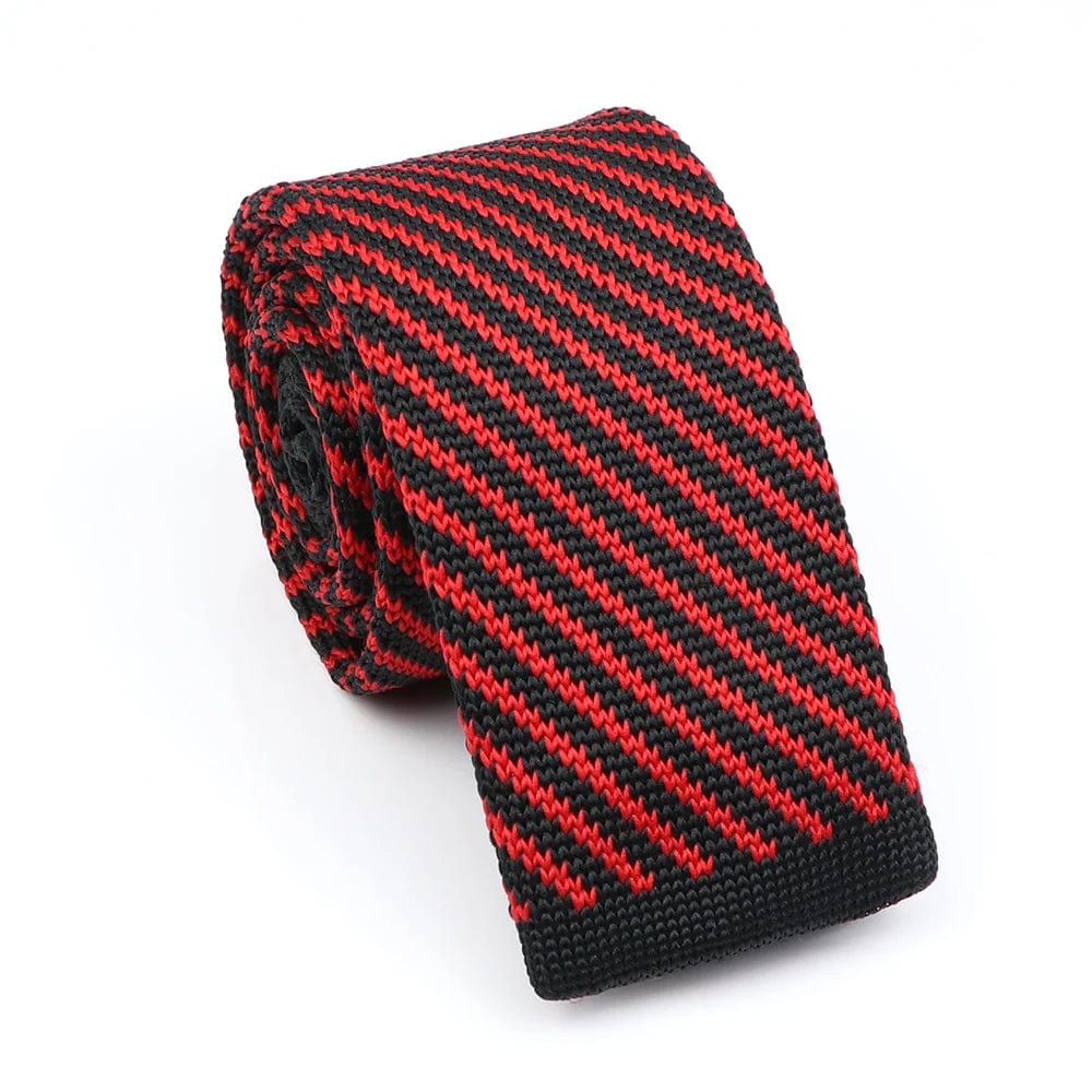 ZONFAZ Novelty Knitted Ties for Men Warm Woven Skinny Necktie