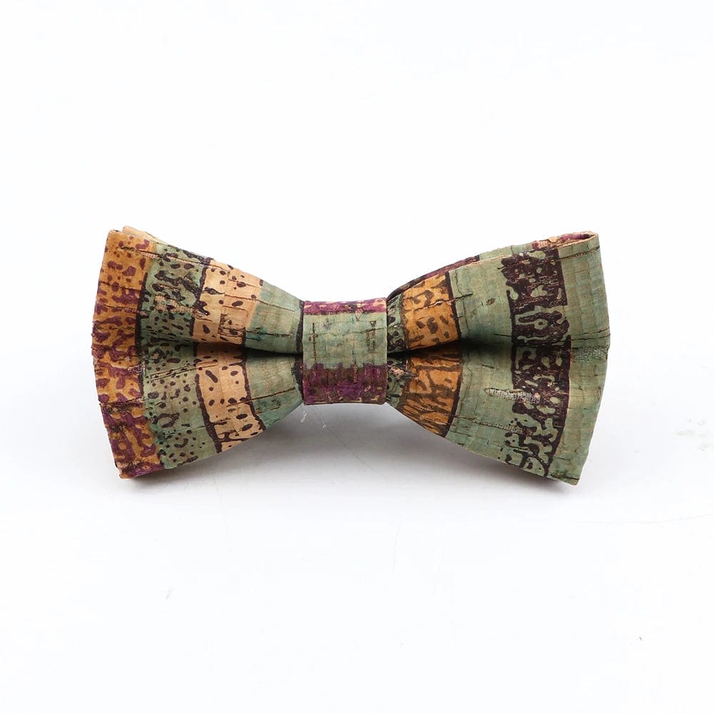 ZONFAZ Floral Cork Wood Bow Ties For Adult Child