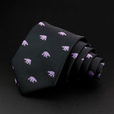 ZONFAZ New Cute Animal Fruits Floral Pattern Jacquard Necktie 8cm Width