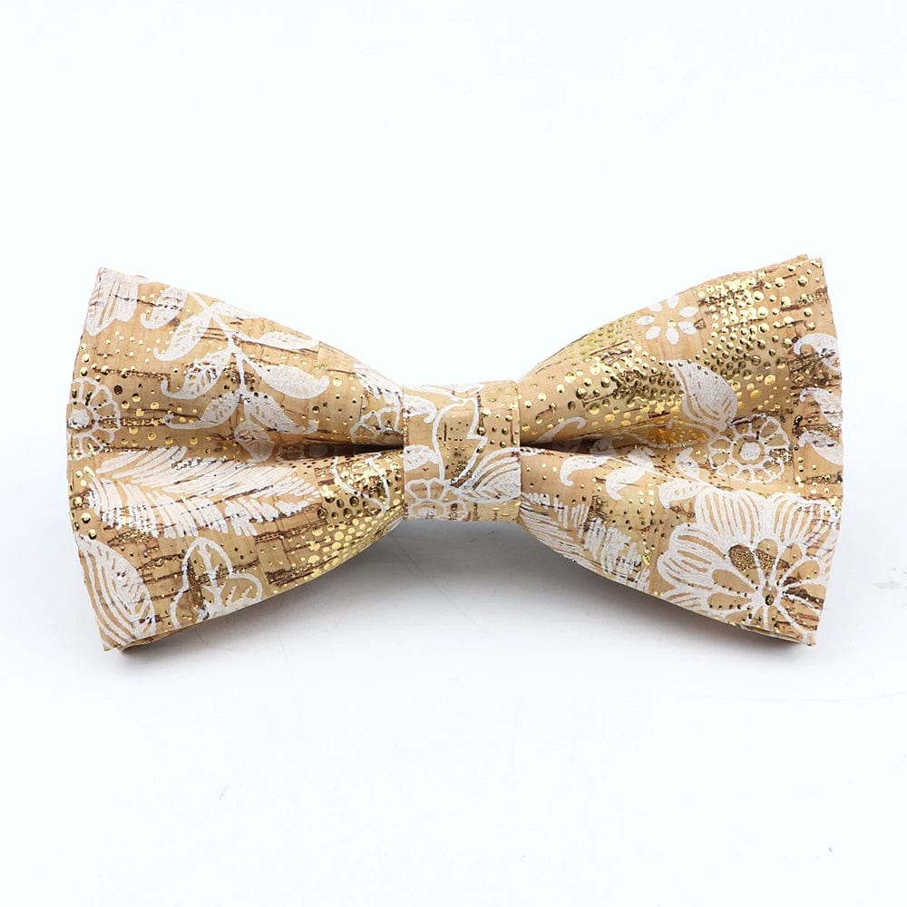 ZONFAZ Floral Cork Wood Bow Ties For Adult Child