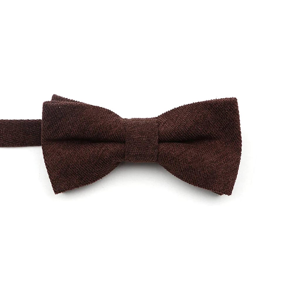 ZONFAZ Macarons Solid Color Bow Tie Super Soft Suede Bowtie