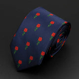 ZONFAZ Trendy Design Men's Microfiber Jacquard Necktie Animal Plant Flower Pattern Ties