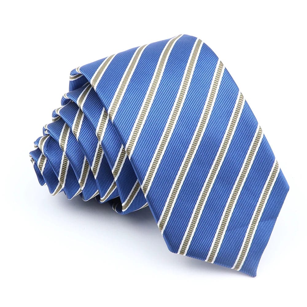 ZONFAZ Fashion Striped Silk Ties 6cm Width