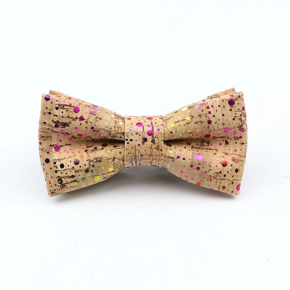 ZONFAZ Floral Cork Wood Bow Ties For Adult Child