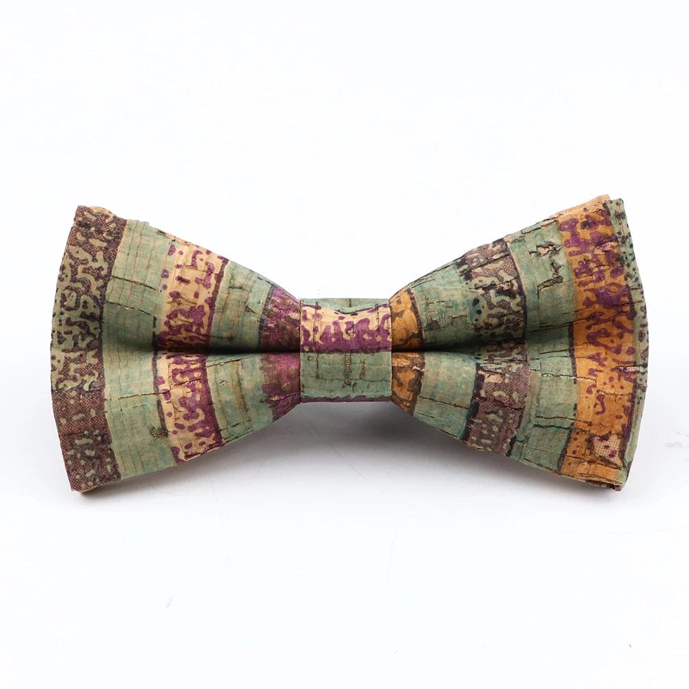 ZONFAZ Floral Cork Wood Bow Ties For Adult Child