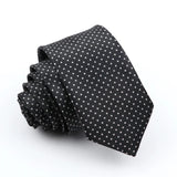 ZONFAZ New Skinny Silk Ties for Men Colorful Printed Dot Striped Neckties 5cm Width