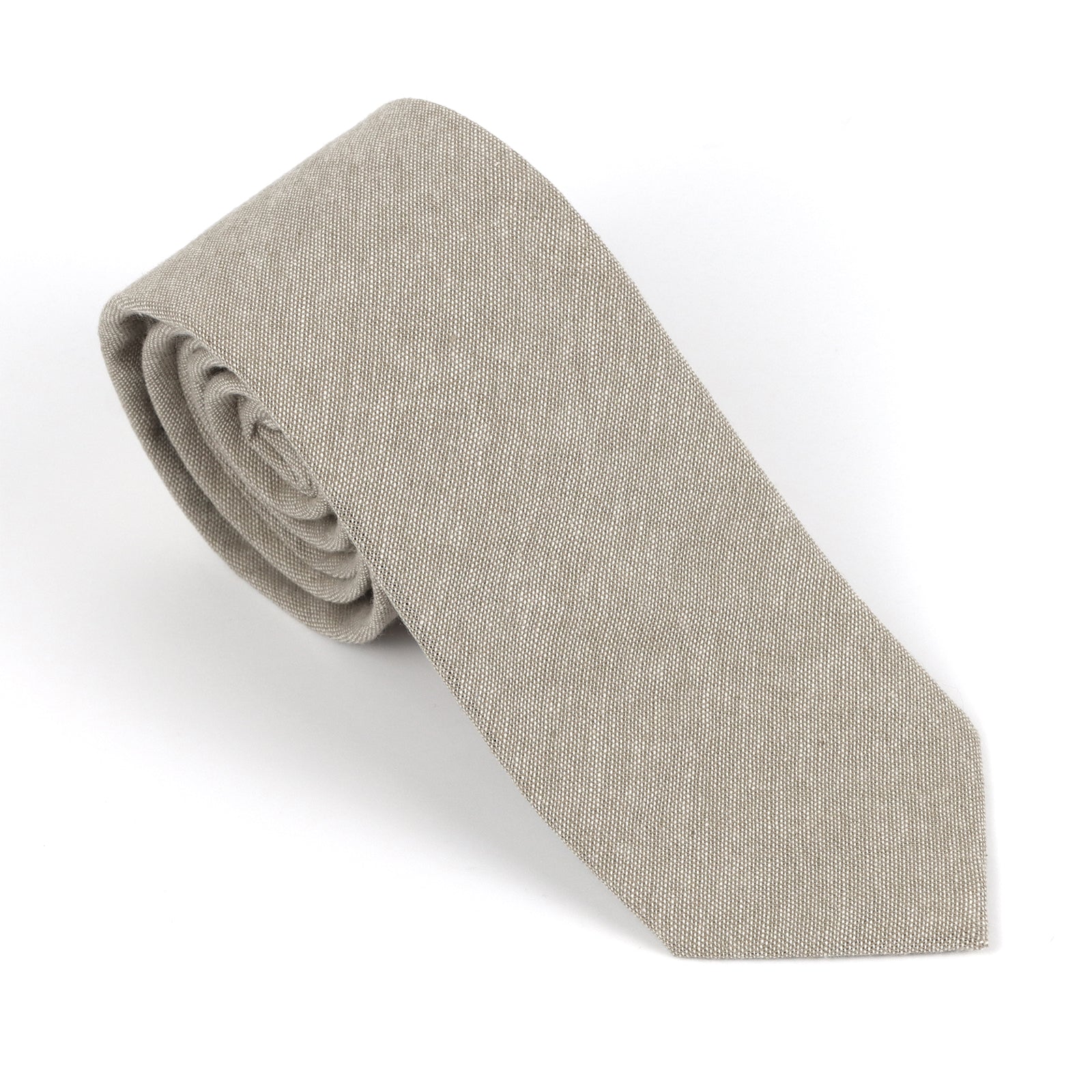 Beige cotton Tie