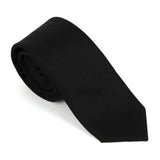 Solid Black Matte Cotton Men's Necktie