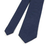 Solid Navy Blue Matte Cotton Men's Necktie