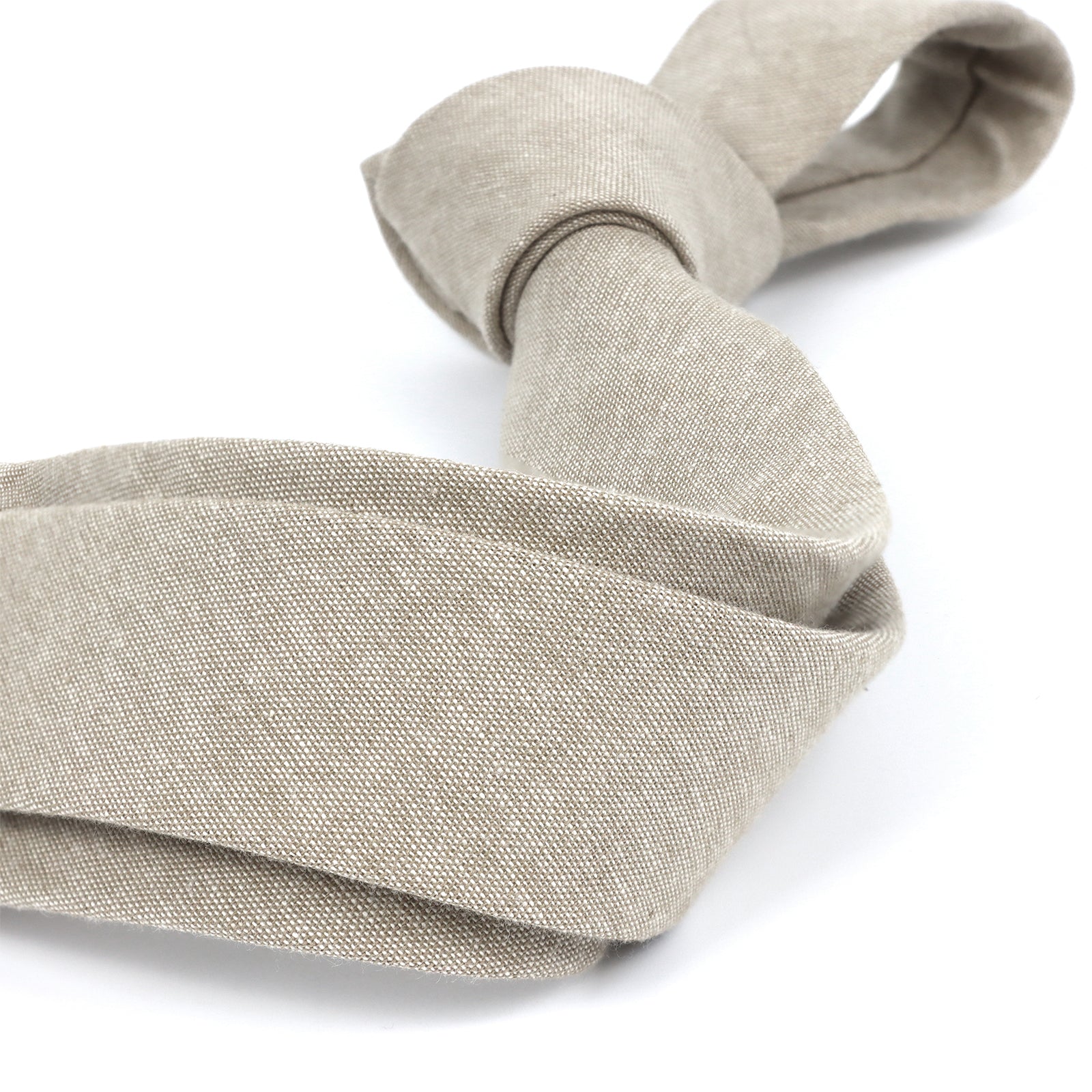 Beige cotton Tie