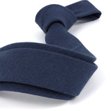 Solid Navy Blue Matte Cotton Men's Necktie