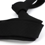 Solid Black Matte Cotton Men's Necktie