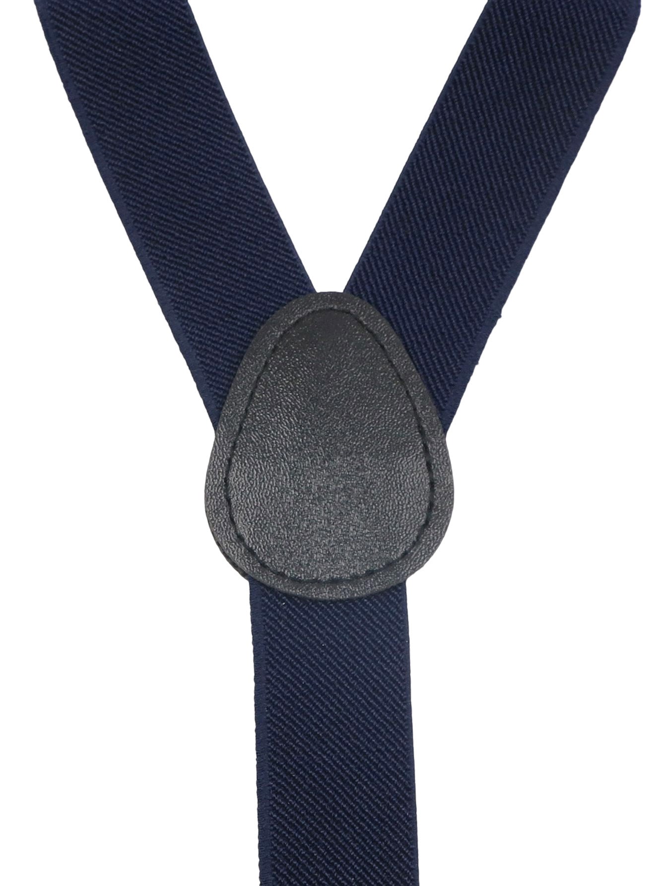 Men's Navy Y‑Back Suspenders Adjustable Clip On Braces