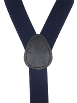 Men's Navy Y‑Back Suspenders Adjustable Clip On Braces
