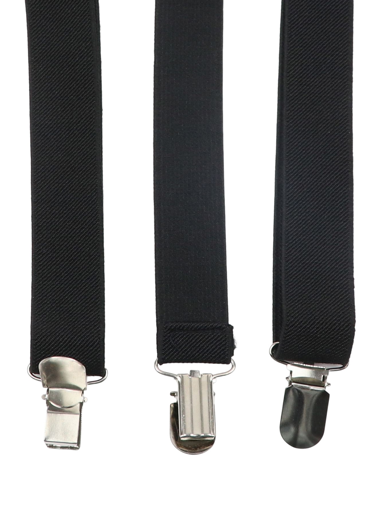 Men's Black Y‑Back Suspenders Adjustable Clip On Braces