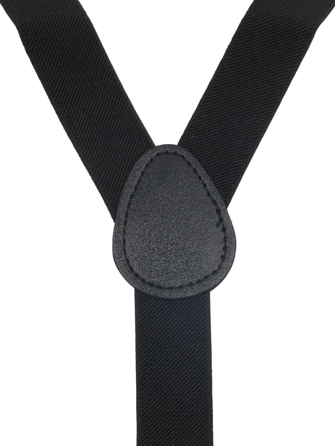 Men's Black Y‑Back Suspenders Adjustable Clip On Braces