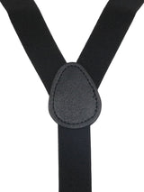Men's Black Y‑Back Suspenders Adjustable Clip On Braces