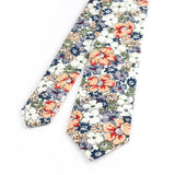 Colorful Floral Cotton Tie for Wedding Groomsmen