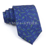 ZONFAZ Creative Imitation Silk Ties Men's Graffiti Necktie