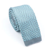 ZONFAZ Fashion Men's Colourful Knitted Tie Skinny Striped Knit Necktie