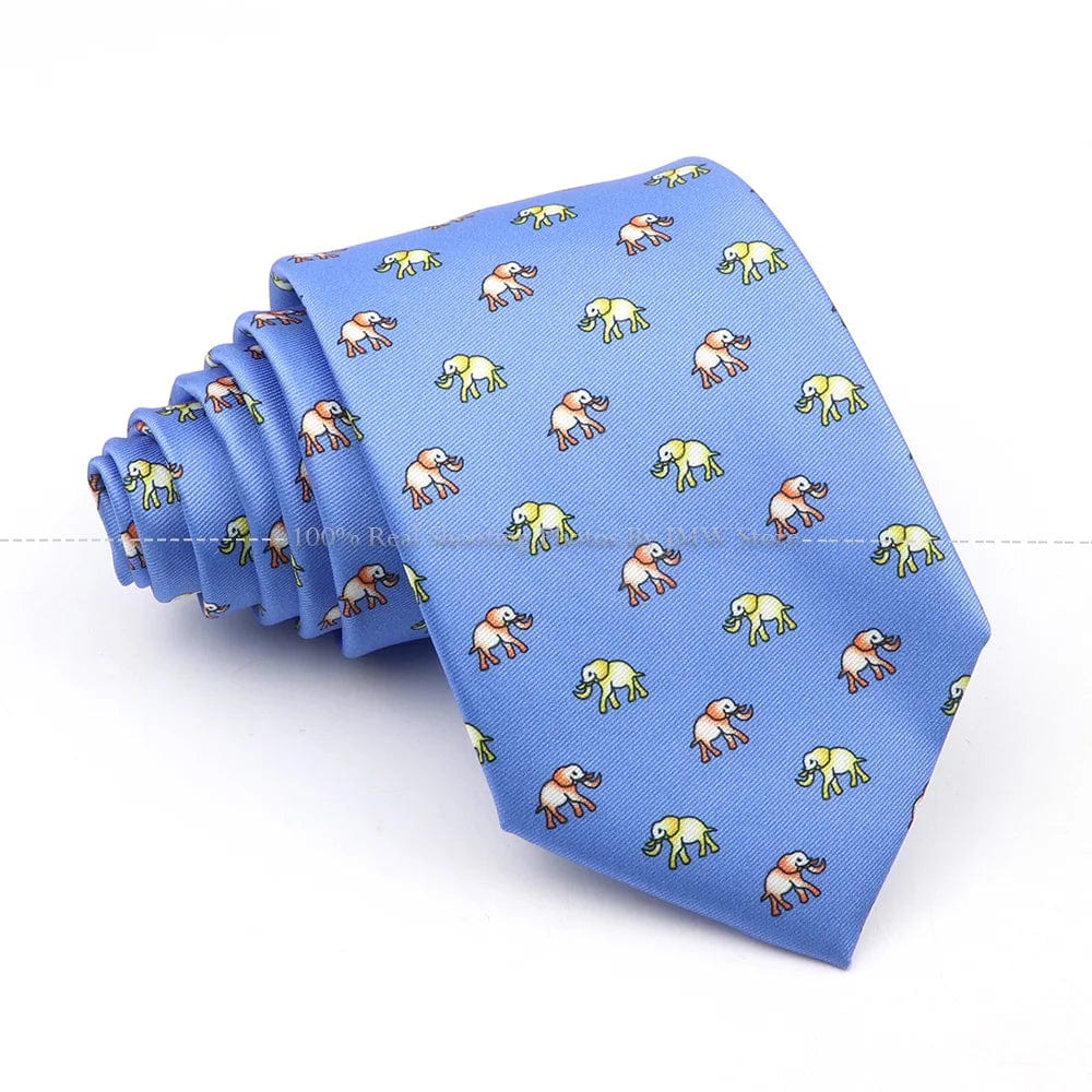 ZONFAZ Creative Imitation Silk Ties Men's Graffiti Necktie