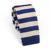 ZONFAZ Men's Knitted Striped Neckties Casual Skinny Knit Ties