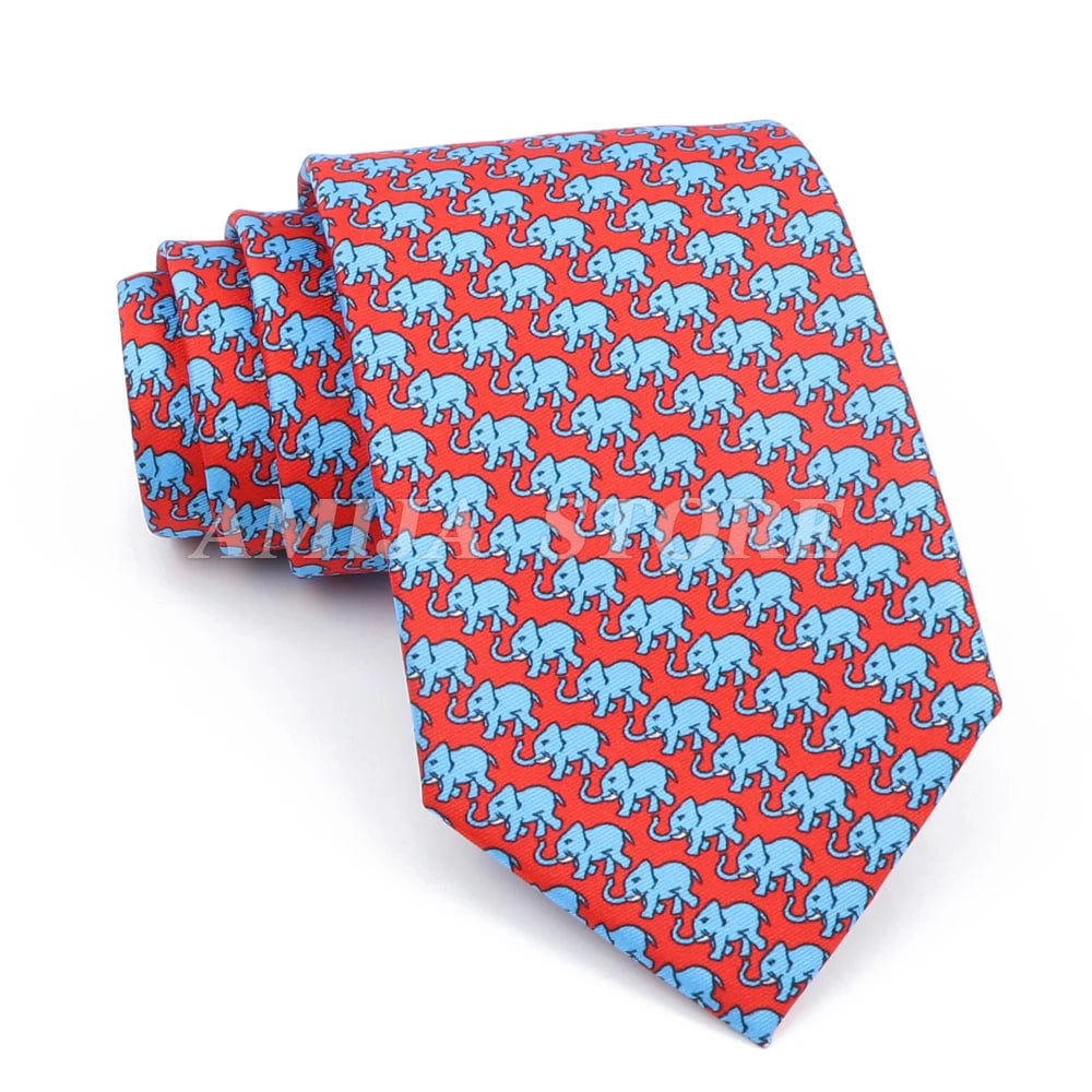 ZONFAZ Creative Imitation Silk Ties Men's Graffiti Necktie