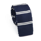 ZONFAZ Men's Knitted Striped Neckties Casual Skinny Knit Ties