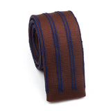 ZONFAZ Fashion Leisure Knitted Ties for Men Colourful Striped Woven Skinny Knit Neckties