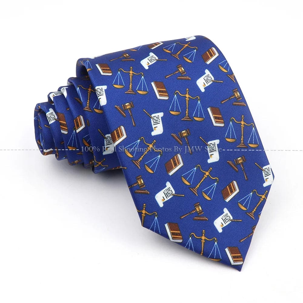 ZONFAZ Creative Imitation Silk Ties Men's Graffiti Necktie