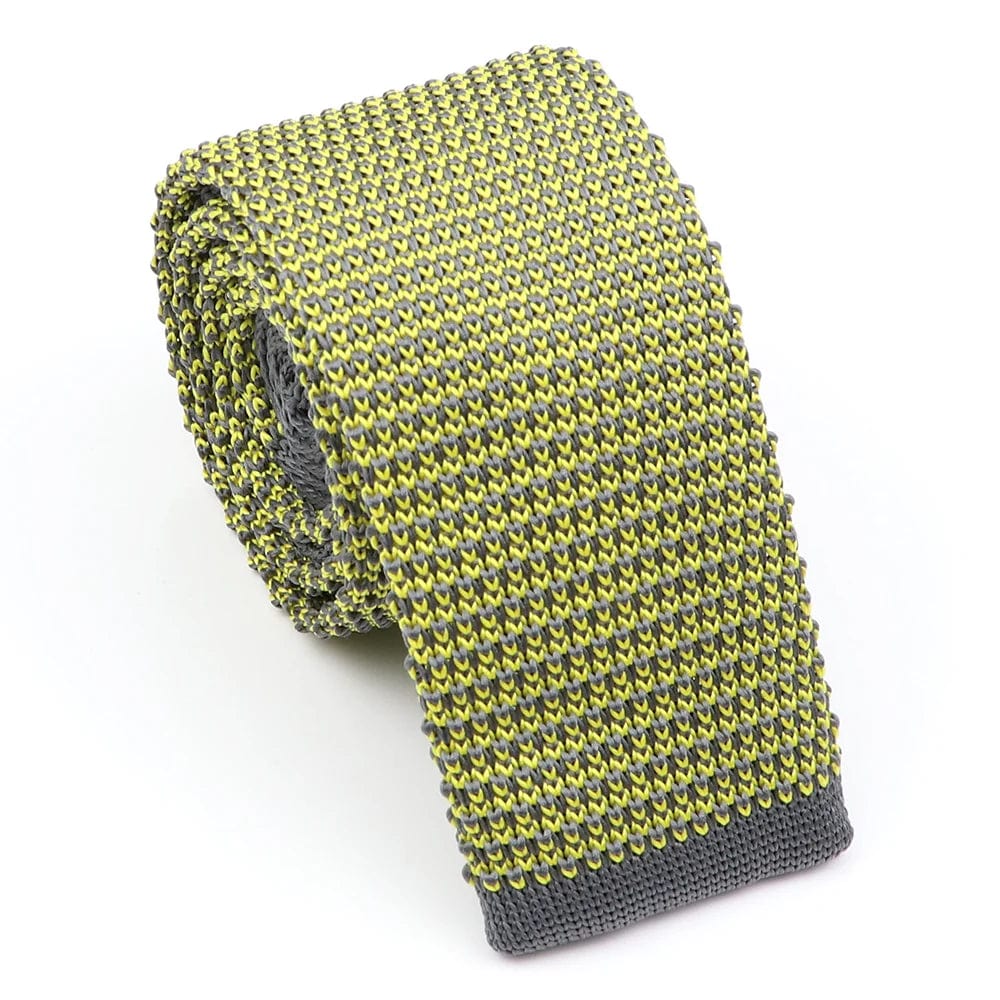 ZONFAZ Fashion Men's Colourful Knitted Tie Skinny Striped Knit Necktie