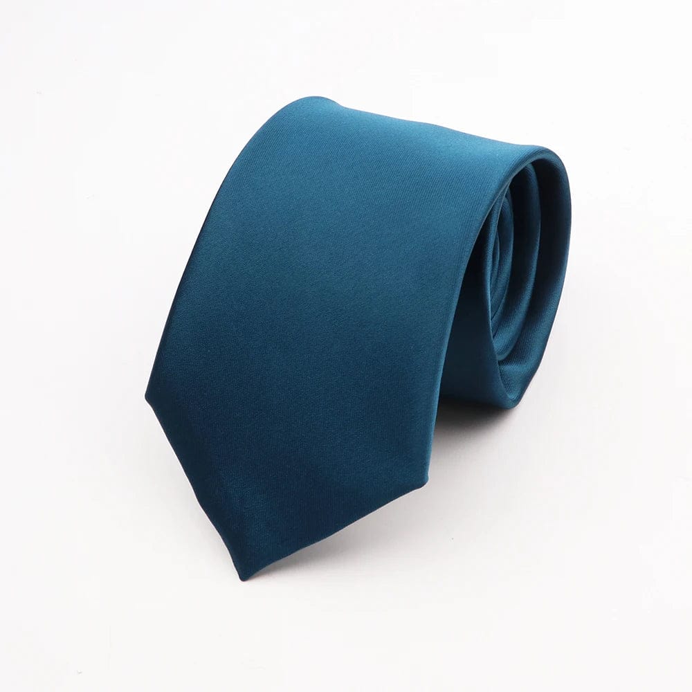 ZONFAZ Solid Color Classical Silk Ties 8cm Width