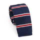 ZONFAZ Men's Knitted Striped Neckties Casual Skinny Knit Ties